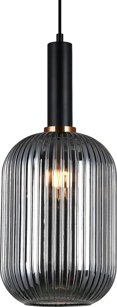 Italux glamour modern függeszték antiola fekete füstös itxpnd-5588-1l-bksg