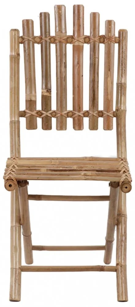 2 db összecsukható bambusz kerti szék párnával