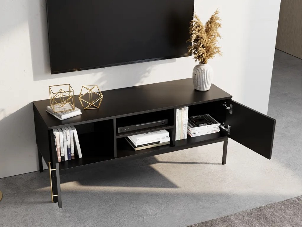 TV asztal LANZZI 120x40 cm, fekete