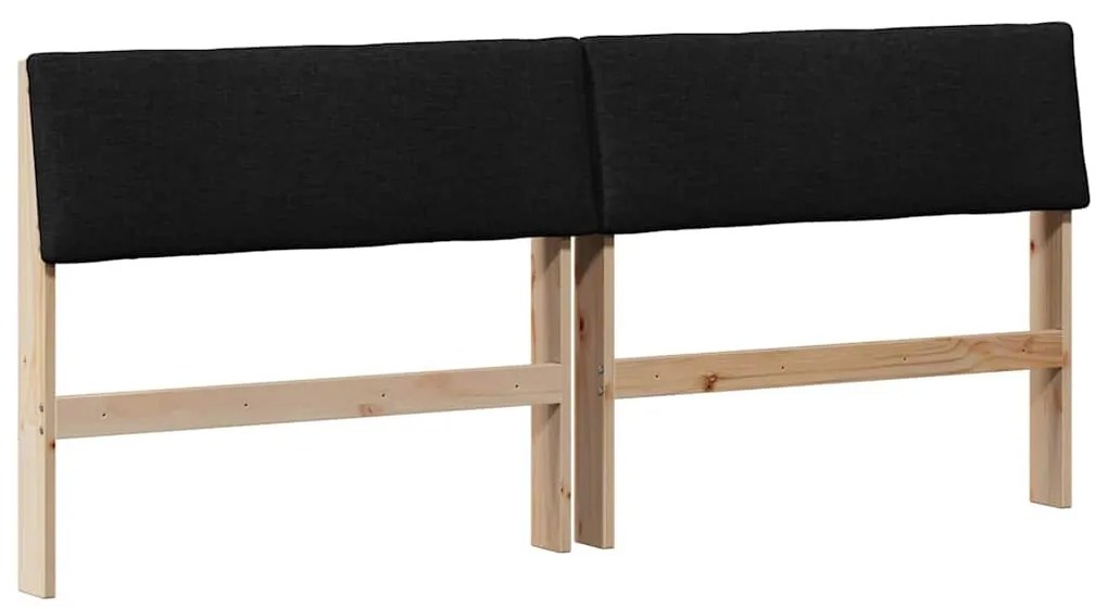 Kárpitozott fejtámla Fekete 180 cm Tömör fenyőfa