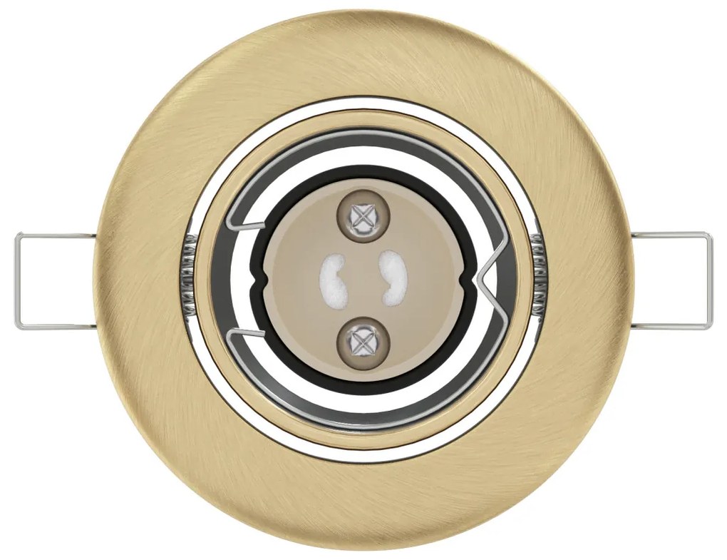 Recesszált Spotlámpák 6 db Kerek GU10 Sárgaréz Ø90 mm Acél