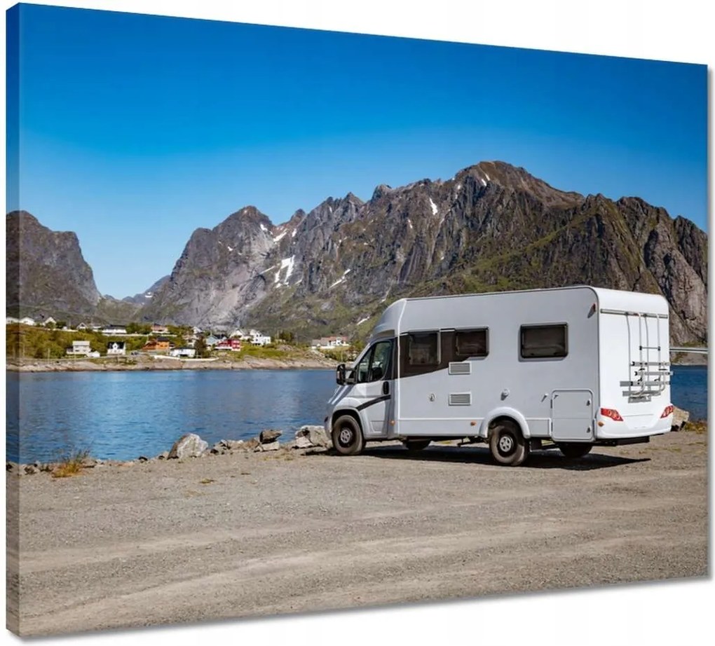 Vászonkép 50x40 Utazás lakóautóval Norvégia