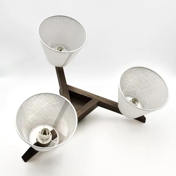 Brilagi - LED mennyezeti lámpa ANTHONY 3xE14/40W/230V diófa/fehér