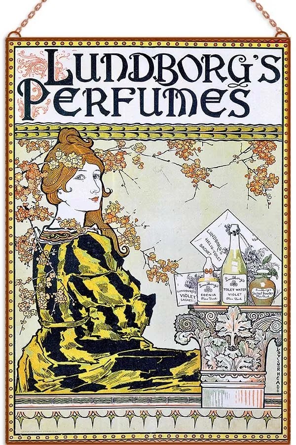 Lundborg&#039;s Perfumes üvegkép, falikép