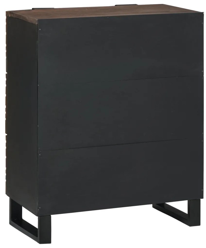 Oldalszekrény - 60x33.5x75 cm, tömör mangófából