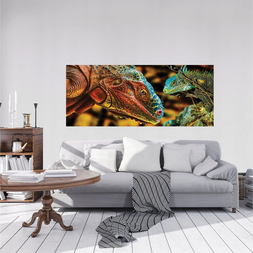 Flizelin fotótapéta Iguana egzotikus makro természet színek 250x104 +ragasztó