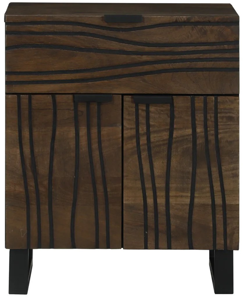 Éjjeliasztal - 50x33x60 cm, Tömör mangófából készült