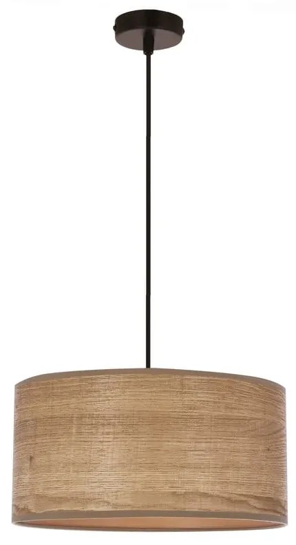 Világosbarna függőlámpa rattan búrával ø 30 cm Legno – Candellux Lighting