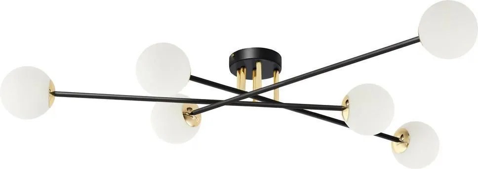 KASPA 10776602 ASTRA Glamour Mennyezeti Lámpa Fehér, Fekete E14 IP20