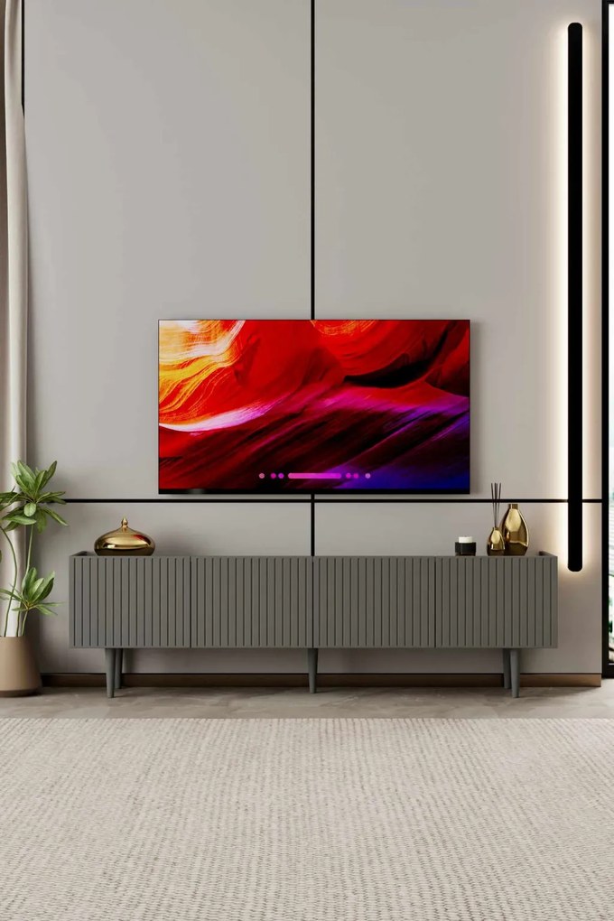Capella TV-állvány, szürke, 180 cm
