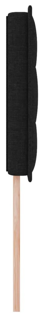 LED ágytámla LED -es lámpákkal fejtámlával Fekete 90 cm szövet