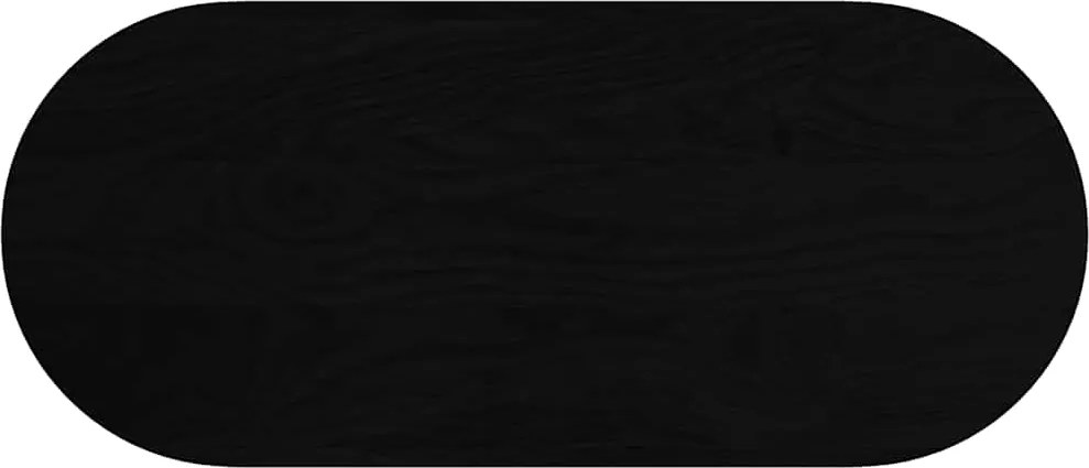 vidaXL sötétbarna tömör akácfa ovális alakú asztallap 140 x 60 x 2 cm