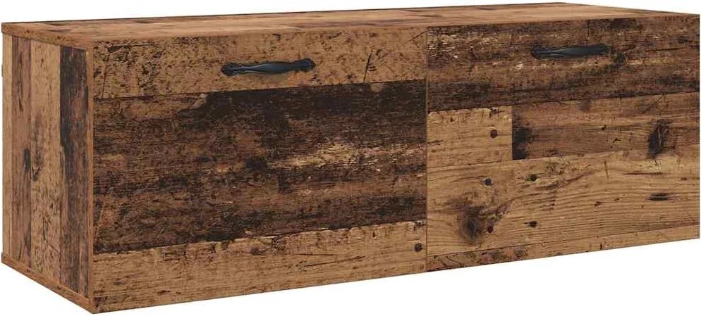 vidaXL Fali szekrény Öreg fa 100 x 36,5 x 35 cm Faanyag