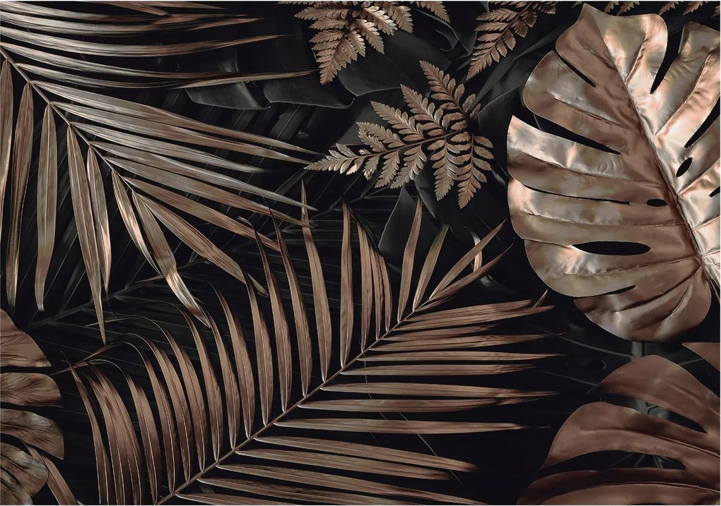 Fotótapéta Flizelin az Otthon Szobájába 3D Egzotikus levelek 312x219 Ragasztó