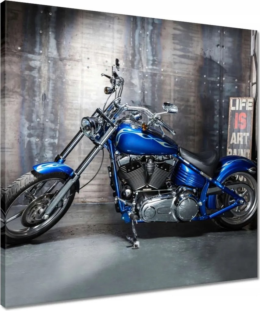 Vászonkép 50x50 Kék chopper