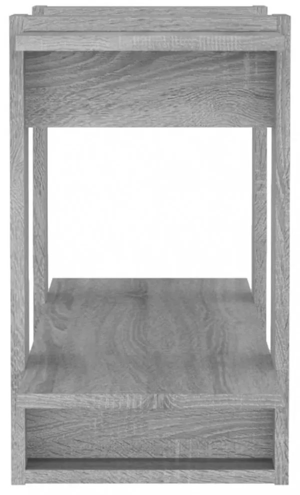 szürke sonoma színű könyvszekrény/térelválasztó 80 x 30 x 51 cm
