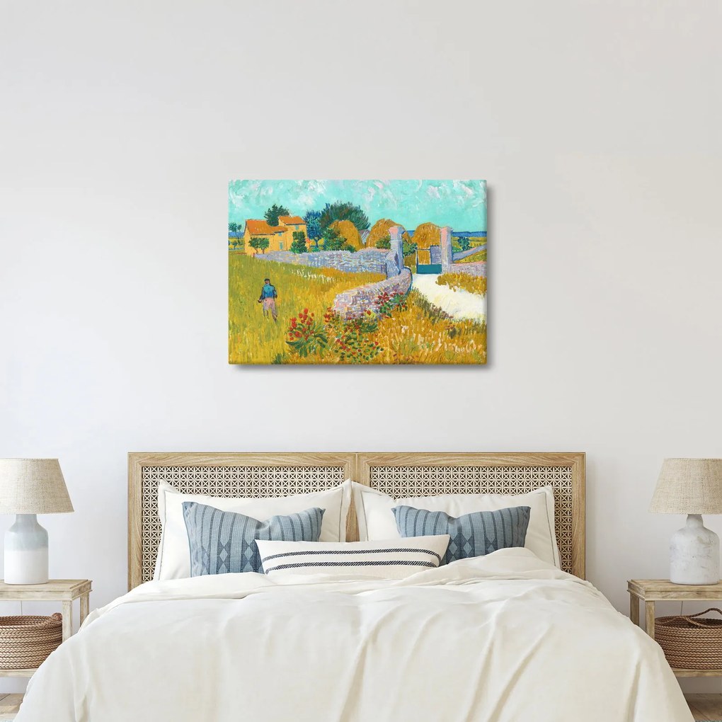 Kép - Vincent van Gogh, Farmhouse in Provence, reprodukciók (70x50 cm)