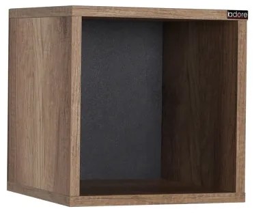 Fali polc 33x33 cm barna