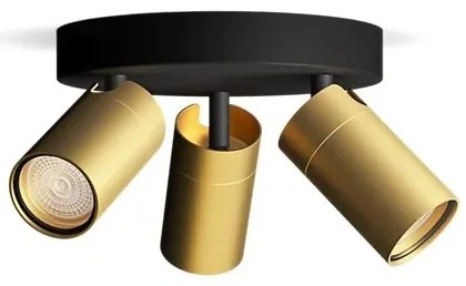 Philips - Fürdőszobai spotlámpa IDRIS 3xGU10/5W/230V IP44 fekete/arany