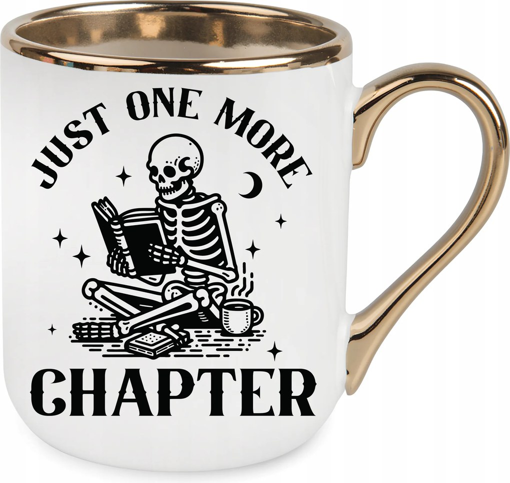 Mesterséges Bögre Elegáns Arany Könyvespolc Just One More Chapter +csomagolás