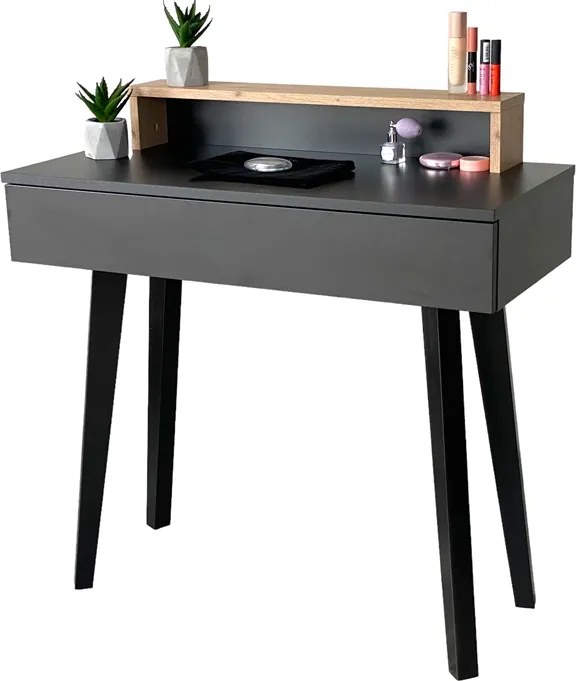 Lena Plus Fésülködőasztal Fekete Artisan Tölgy 90CM