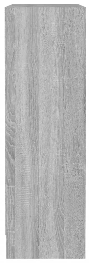 szürke sonoma színű szerelt fa könyvespolc 60 x 24 x 76 cm