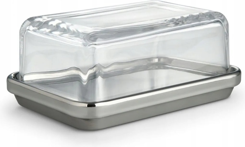 Alessi ES03 Acél vajtartó üveg fedéllel