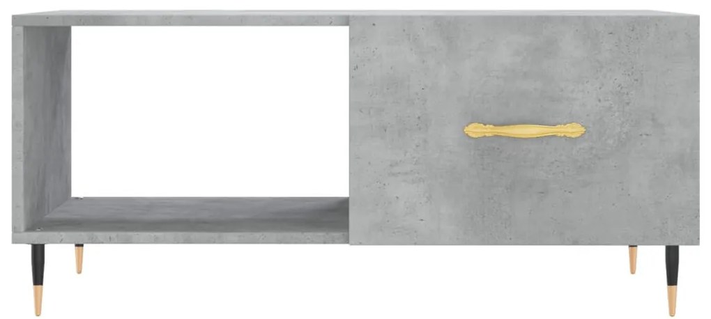 Betonszürke szerelt fa dohányzóasztal 90 x 50 x 40 cm