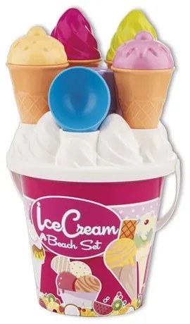 Fagylalt és cup cake homokkészlet, rózsaszín