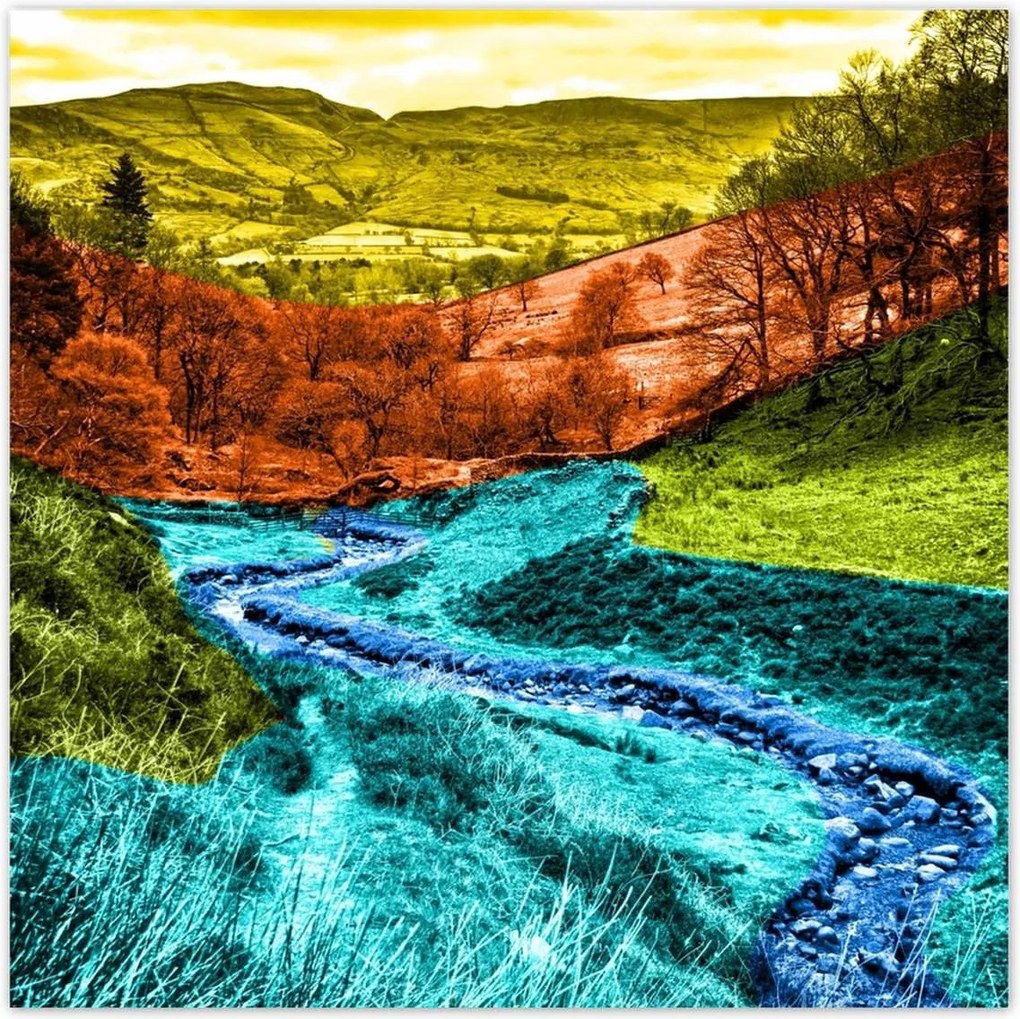 Poszterek 100x100 Hegyi táj Tájkép