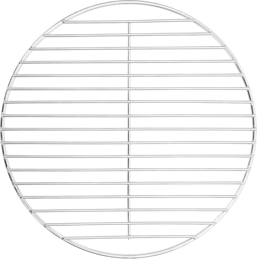 vidaXL kerek 304 rozsdamentes acél BBQ grillrács Ø34,5 cm