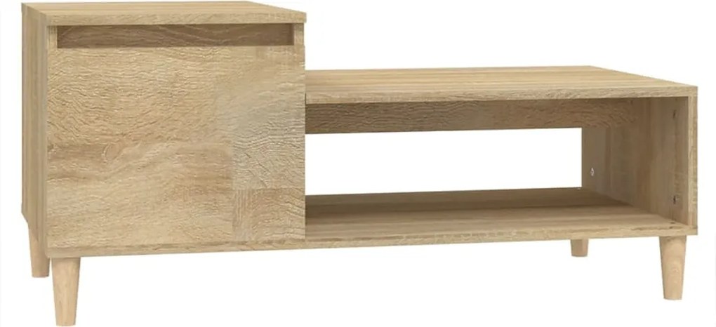 vidaXL sonoma tölgy színű szerelt fa dohányzóasztal 100 x 50 x 45 cm