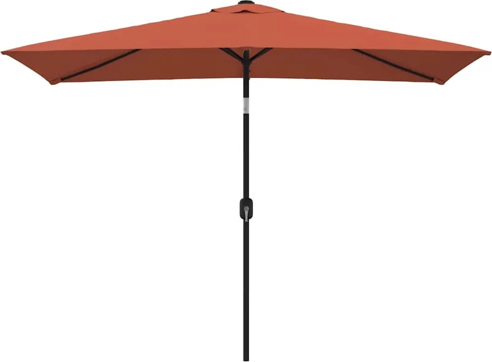 vidaXL terrakotta kültéri napernyő fémrúddal 300 x 200 cm