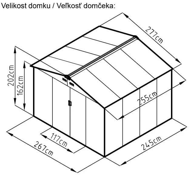 Kerti ház Archer D – Rojaplast