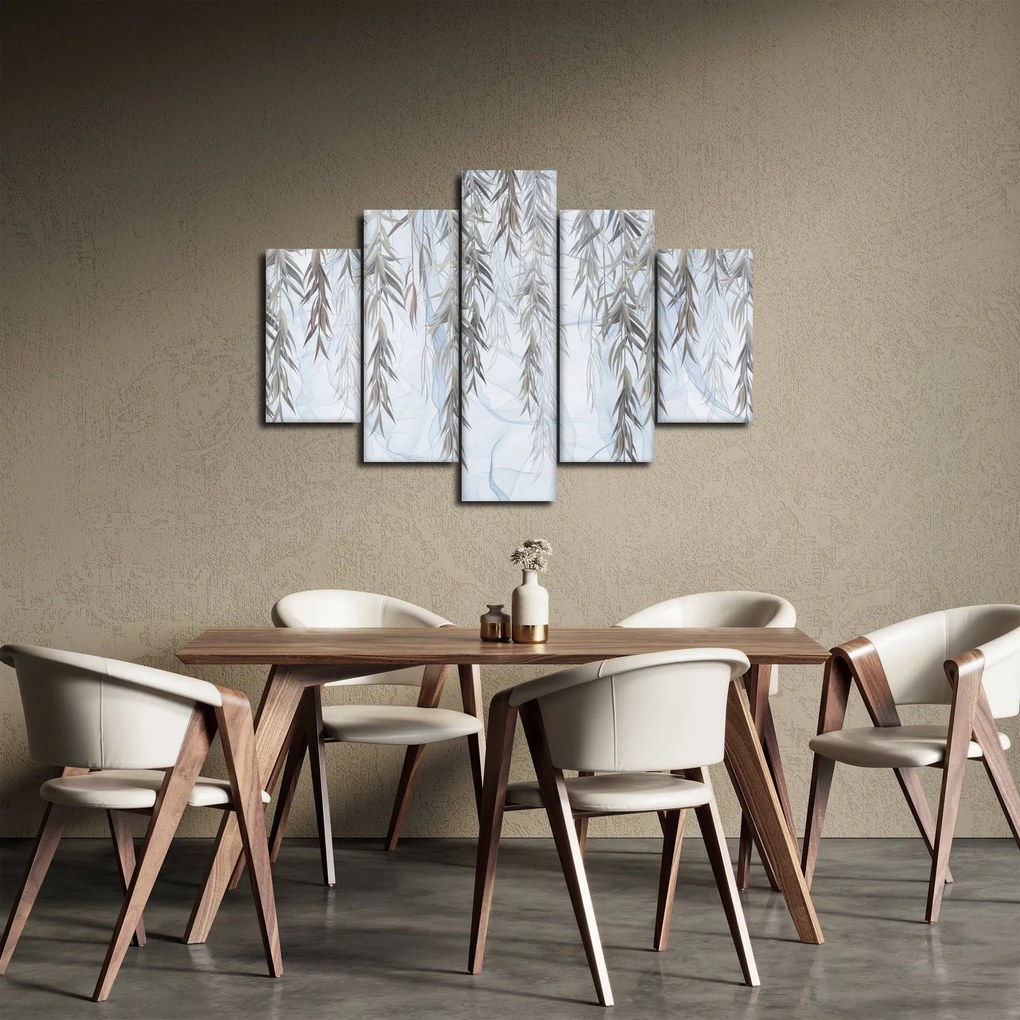 Kép - Fűzfa gallyak kék alapon (150x105 cm)