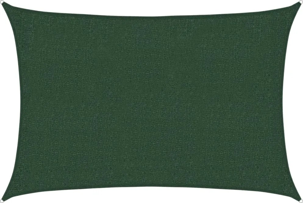 vidaXL sötétzöld HDPE napvitorla 160 g/m² 2 x 3 m