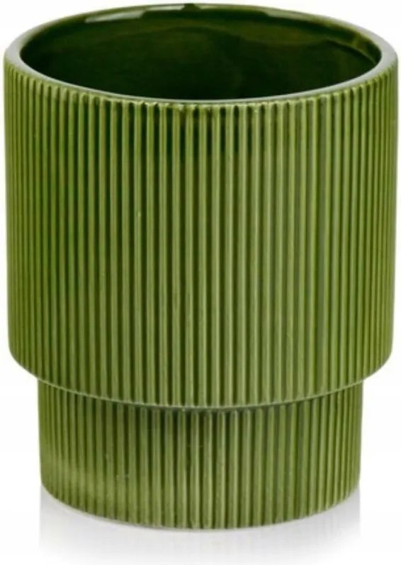 Bordázott fedél 16 cm kerámia zöld Polnix 03.112.16