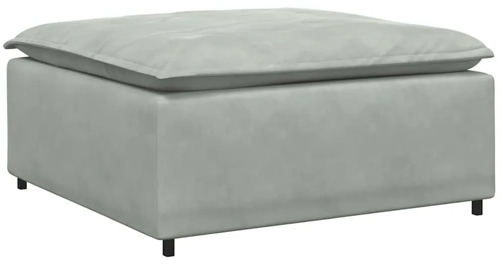 világosszürke moduláris kanapé lábzsámoly modul 100x100x48 cm