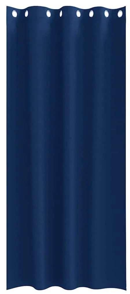 Függönyök függönyökkel 2 pcs Sötétkék 245x140cm Poliészter