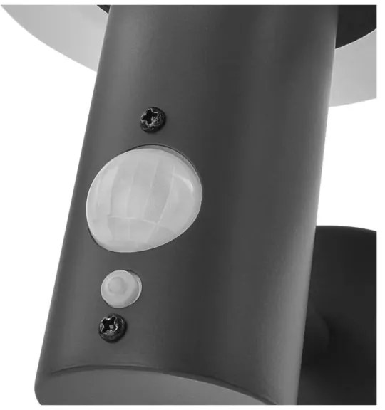 LED napelemes fali lámpa szenzorral LED/2W/3,7V 1200 mAh IP44