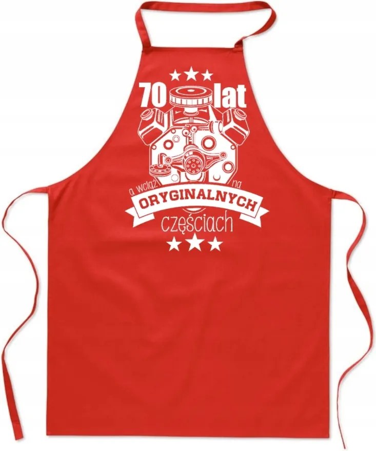 Konyhai Kötény piros Születésnap 70 éves születésnapi ajándék FA_460_cw