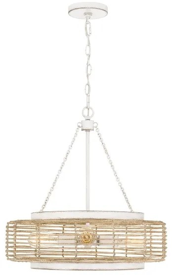 Quoizel QZ-WAYLON-4P-AWH - Láncos csillár WAYLON 4xE27/60W/230V Ø 50,4 cm