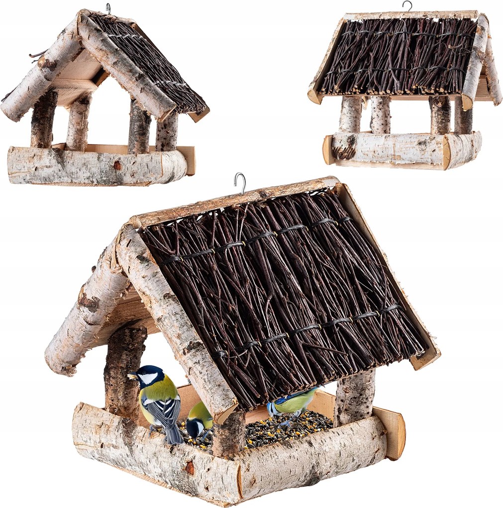 Madáretető Nagy Fa Házikó Lógó Fülke Kerti Dekoráció