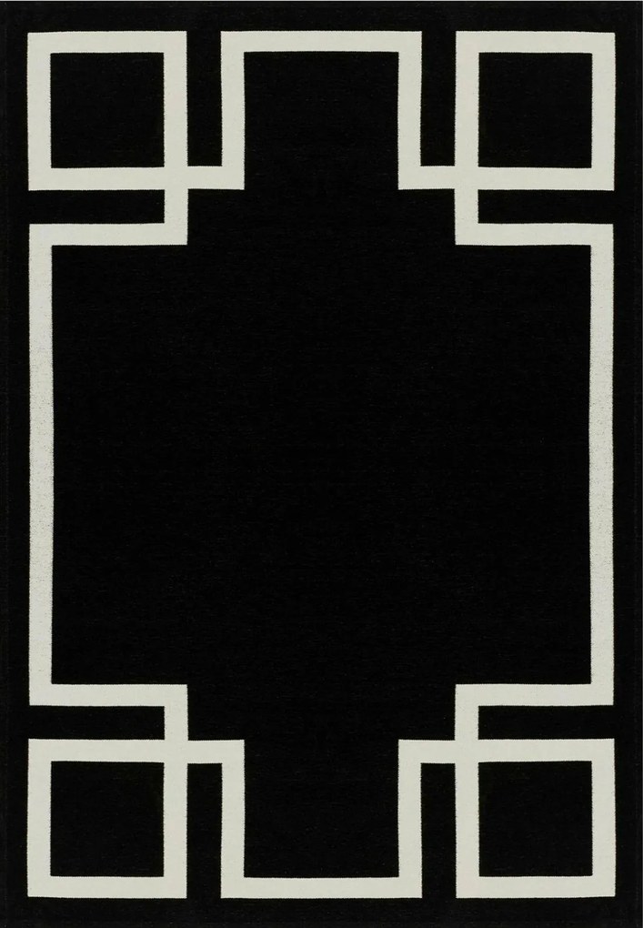 Hampton szőnyeg Black 160x230 Art deco