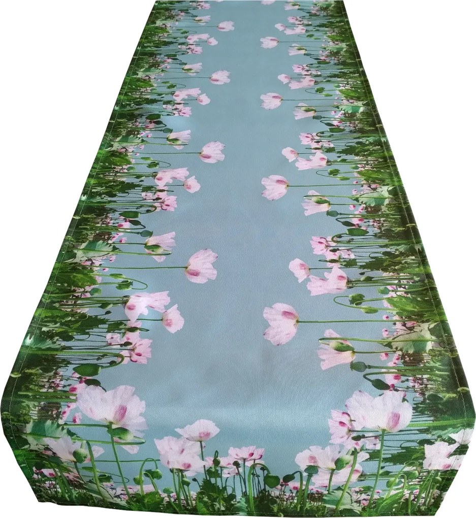 Nyomott Mintás Futófelület 50x100 Téglalap Alakú Virágok