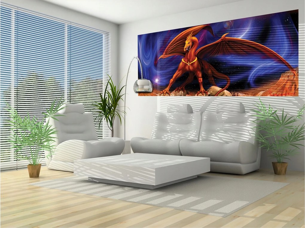 Fotótapéta Űrsárkány Csillagok és bolygók falra 250x104 +ragasztó