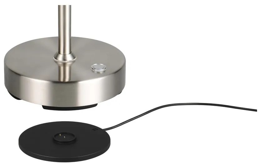 Ezüstszínű LED asztali lámpa (magasság 45 cm) Moreno – Reality