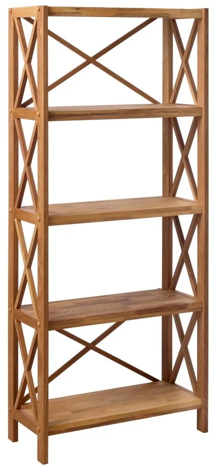 Natúr színű tölgyfa polcos állvány 70x161 cm X-Shelf – Unique Furniture