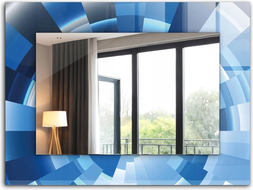 Fali tükör edzett üveg kerettel 80x60 cm Absztrakt alagút