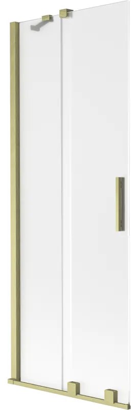 Mexen Velar, 2 szárnyas eltolható kádparaván 75 x 150 cm, 8 mm matt üveg, arany matt, 896-075-000-31-55